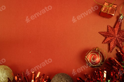 Preview: Christmas Decorations In Vintage Style For Background