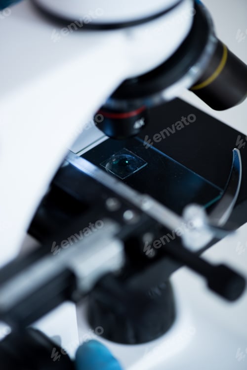 Preview: Close-up of microccope in modern biological laboratory
