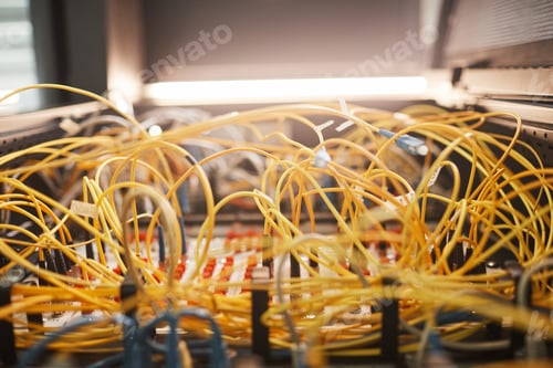 Preview: Yellow Wires in Server Room