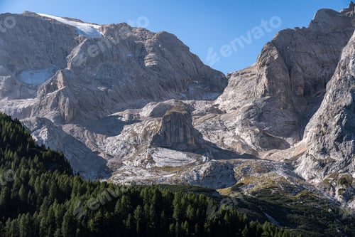 Preview: Scenic view of Glacier, Marmolada Mountain in the Dolomites, South Tyrol, Italy