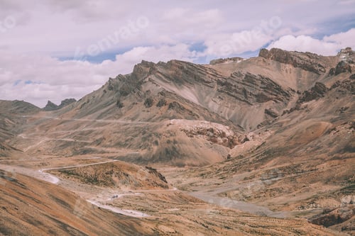 Preview: majestic mountain landscape in Indian Himalayas, Ladakh region
