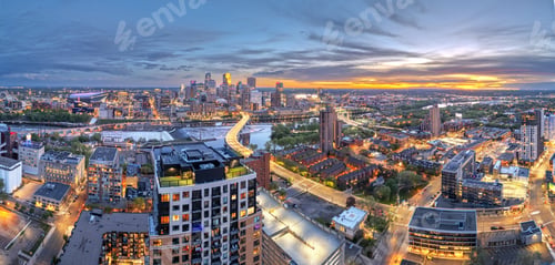 Preview: Minneapolis, Minnesota, USA downtown City Skyline
