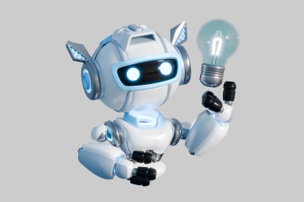 Preview: Intelligent robot character with idea