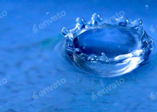 Preview: Simple splashing in water droplets