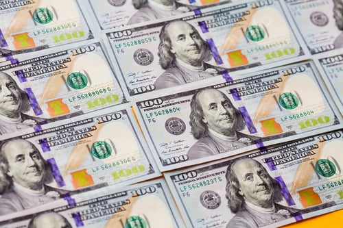 Preview: One Hundred Dollar Bills Background for Financial Uses