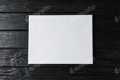 Preview: Photo frame on a dark background top view