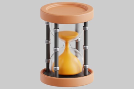 Preview: Hourglass with yellow sand