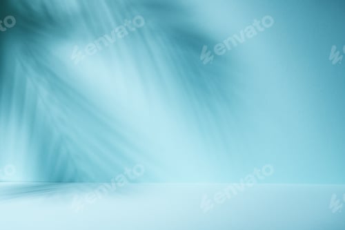 Preview: Blue background with palm shadows.