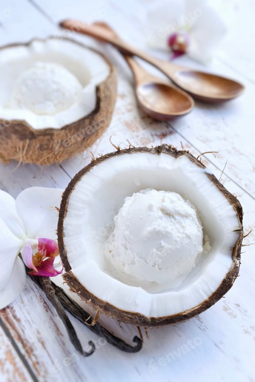 Preview: Coconut vanilla ice cream