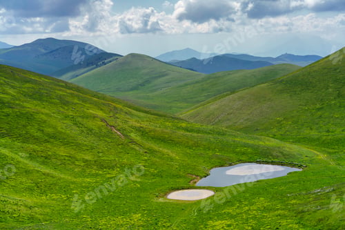 Preview: Mountain landscape at Gran Sasso Natural Park, in Abruzzo, Italy