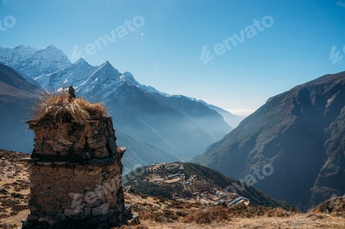 Preview: Breathtaking view of Nepal mountains peaks, Sagarmatha, 2018