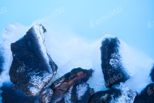 Preview: Blue Lagoon, Iceland. Natural background. Geothermal spa for rest and relaxation in Iceland.