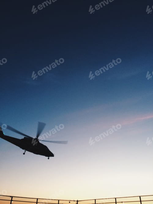 Preview: Helicopter and Sunset