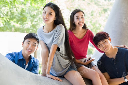 Preview: Young friends playing together