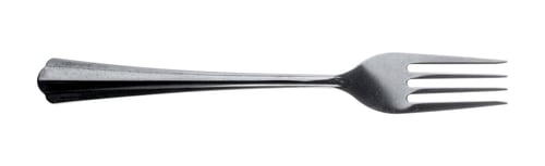 Preview: Silver fork isolated on white background close up