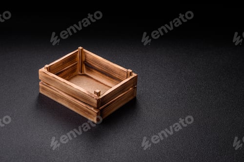 Preview: Empty wooden box for fruits or vegetables