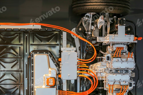 Preview: some wires are on top of an electronic device with a car wheel