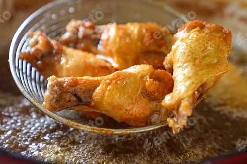 Preview: Chicken wings barbecue roasted with sauce. Fried chicken wings, homemade, serving food for restauran