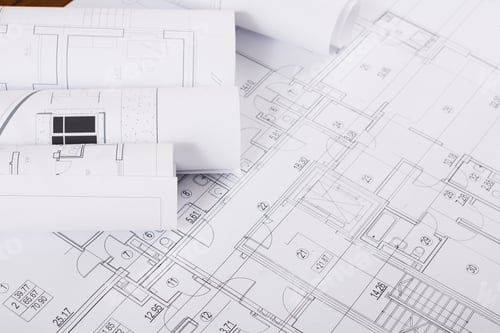 Preview: Plan of building. Architectural project background