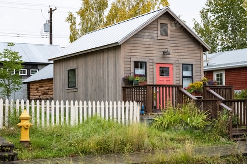 Preview: Dawson city in Yukon, Canada, colorful houses