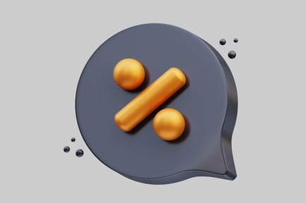 Preview: Gray speech bubble with orange spheres and "x"