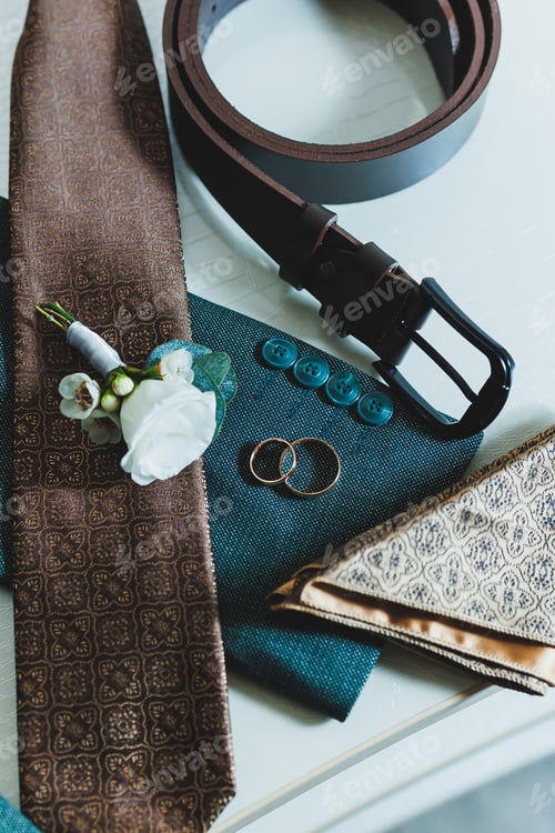 Preview: Accessories details for the groom. wedding details for the man