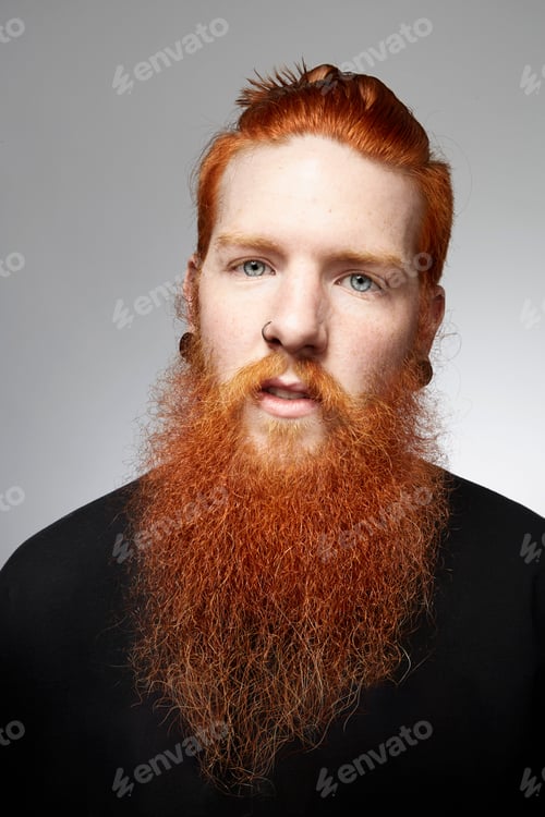 Preview: Portrait of a man with a long red beard
