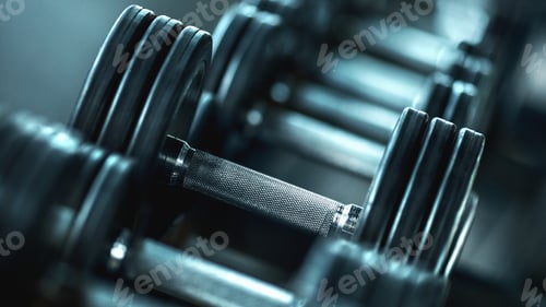 Preview: Isolated Dumbbell Concept. Fitness Equipment for Gym Workout, Strength Training, Bodybuilding