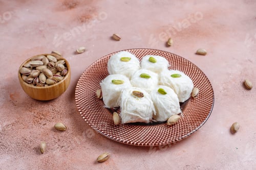 Preview: Turkish floss halva pishmanie,cotton candy dessert.