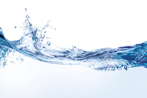 Preview: Water Wave Splashing on a White Background