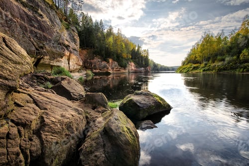 Preview: Latvia. River Gauja near the Eagle Cliff. ❤️ nominated 💔