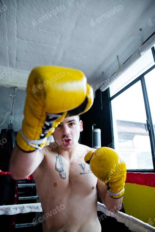 Preview: Confident man with fists up