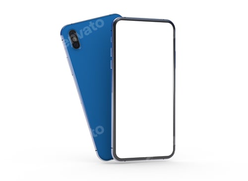 Preview: A smartphone digital isolated modern white background