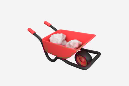 Preview: Wheelbarrow Playful 3D Illustration