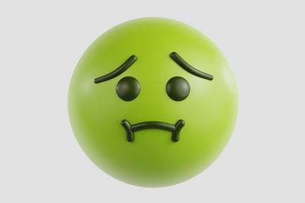 Preview: 3D Holding In Vomiting Face Emoji