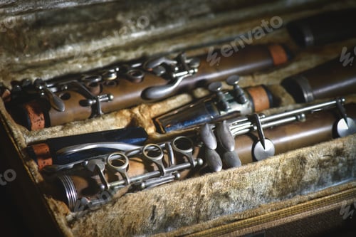 Preview: Old antique moldy clarinet