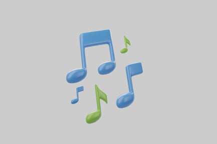 Preview: Cartoon music notes icon set