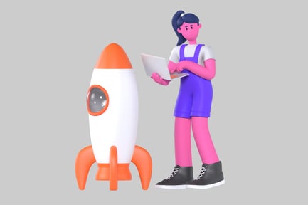 Preview: Startup launch with businesswoman