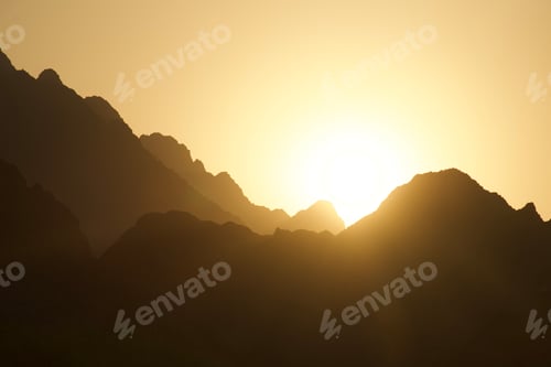 Preview: Scenic mountain sunrise sunset