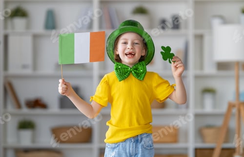 Preview: child is celebrating St. Patrick's Day