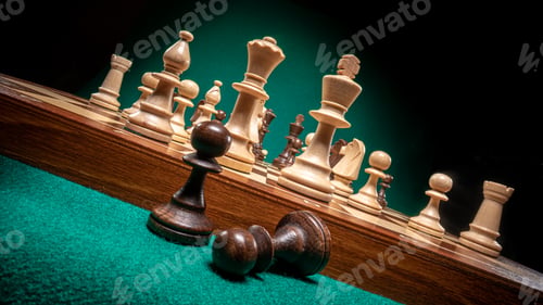 Preview: Royal chess as tiny landscape small pieces