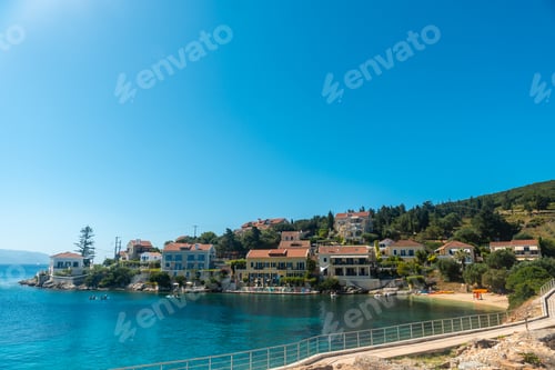 Preview: Beautiful Zavalata beach in Fiskardo village on Kefalonia island, Greece