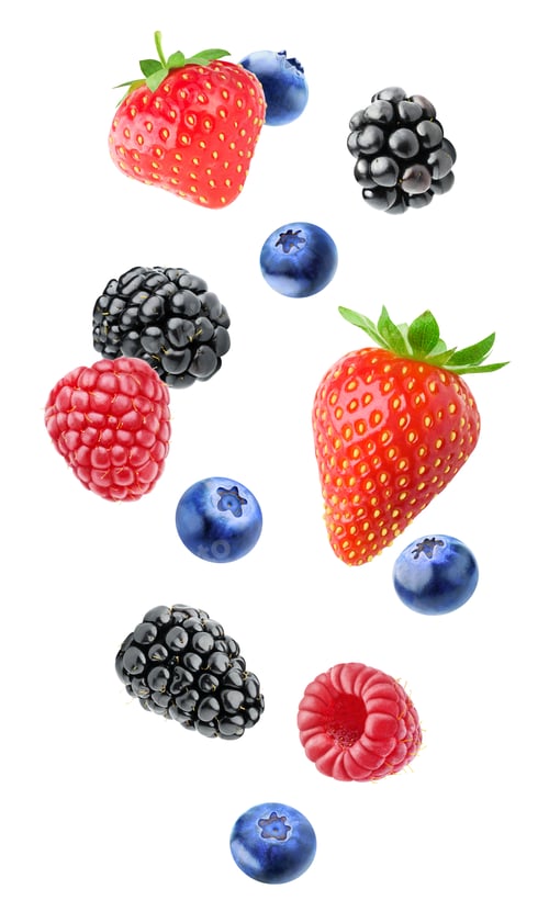 Preview: Isolated falling berries