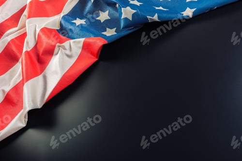 Preview: American flag on dark background