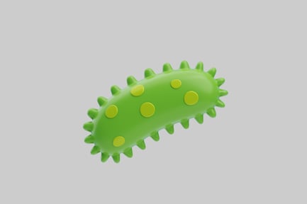 Preview: Cartoon germ green pustules