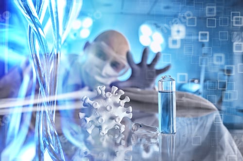 Preview: Blurred Abstract Background Concept Coronavirus Hospital Vaccine Medicine Injection