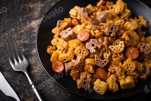 Preview: Halloween pasta in shape of spider, bat and pumpkin