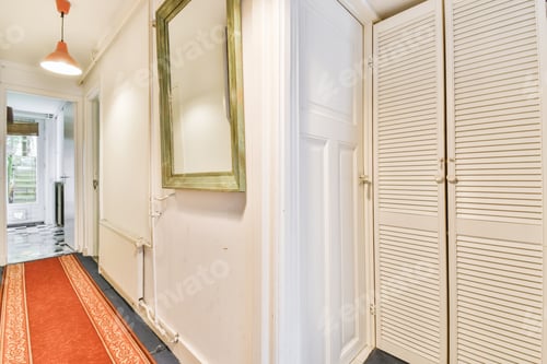Preview: Narrow corridor in daylight