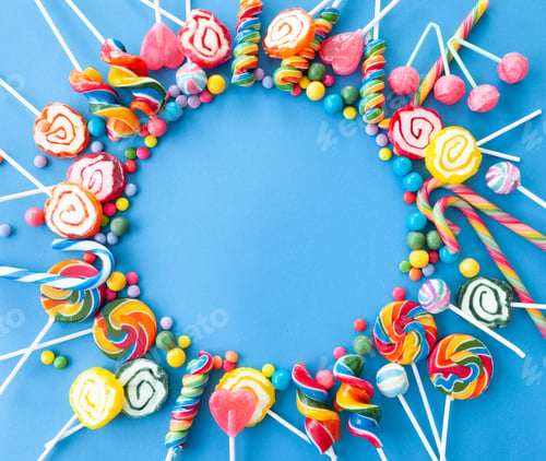 Preview: Colorful sweets and lollipops
