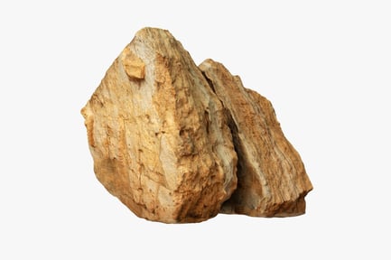 Preview: Textured Limestone Boulder with Cracks